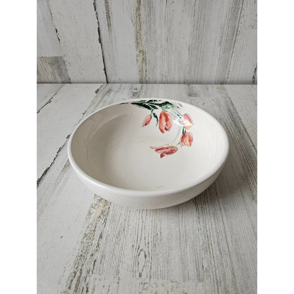 Pier 1‎ tulip serving bowl salad spring ironstone